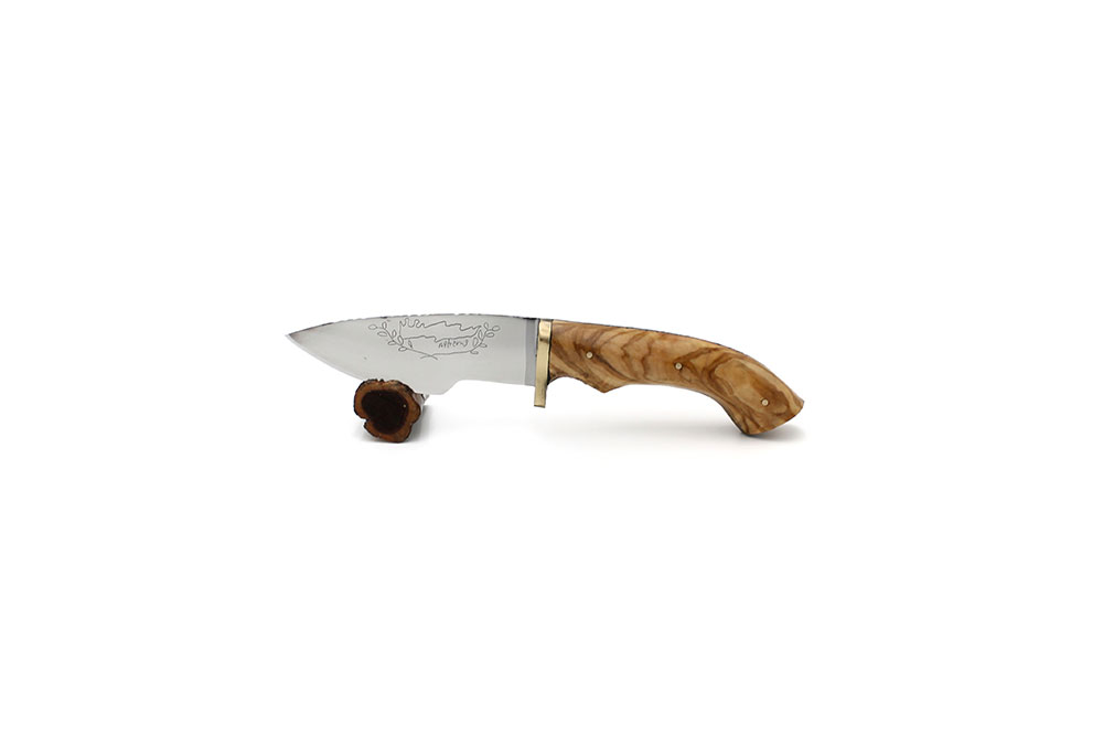 Κυνηγετικό μαχαίρι με ξύλινη λαβή, σχέδιο 7